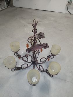 Lovely Bronze Colored Chandelier 