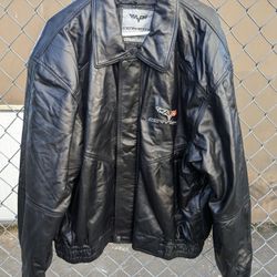 Vintage Leather Corvette Jacket Size Large