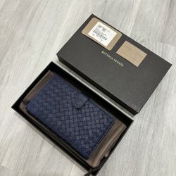 New Bottega Veneta BV Intrecciato Fume Wallet