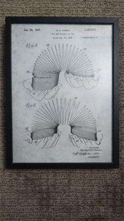 Cool Slinky Patent Wall Art 