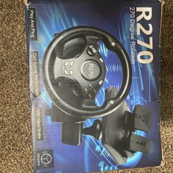 R270 Gaming Steering Wheel And Peddle 