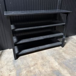 Black Wooden Shoe Rack