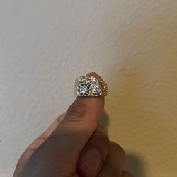 14k solid diamond ring