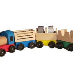  Melissa and Doug wooden toy train 