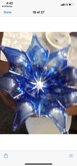 Blue glass decor