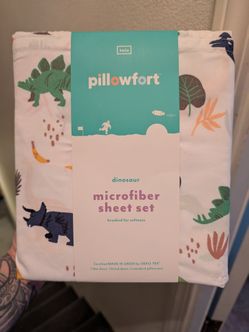 New! Twin Bed 3 Piece Dinosaur Polyester Microfiber Sheet Set - Everett, WA
