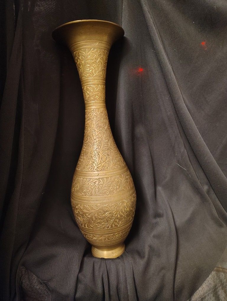 Vntg Brass Vase