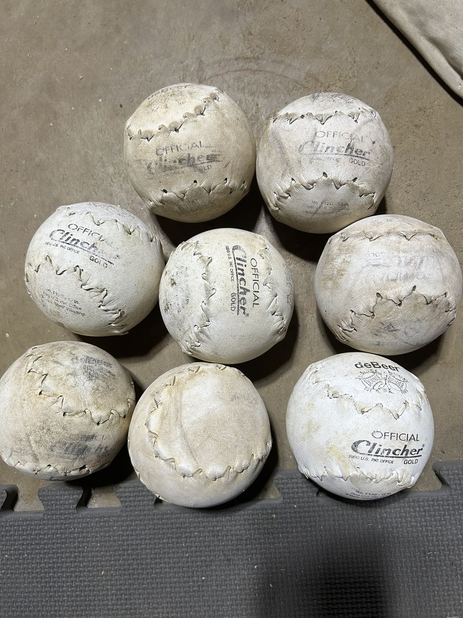 8- 12” Debeer Softballs