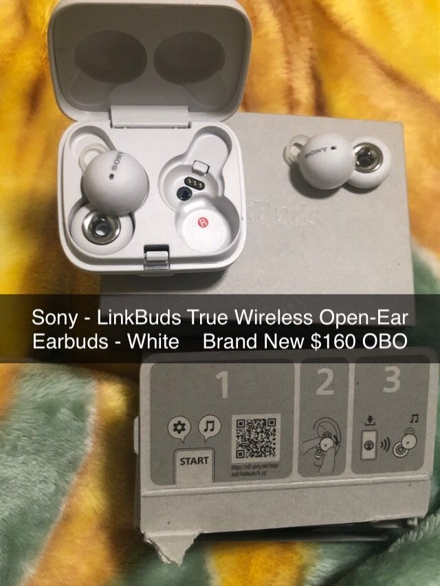 Sony - LinkBuds True Wireless Open-Ear Earbuds - White