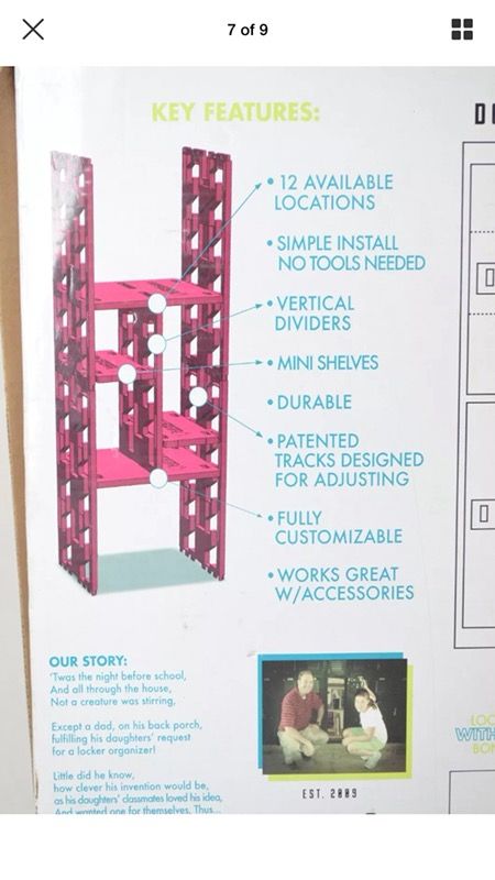 Locker Bones! Organize any locker with these awesome locker bones! Pink!