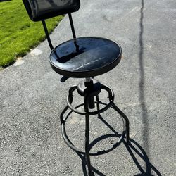 Shop Stool With Backrest. You Must Pickup