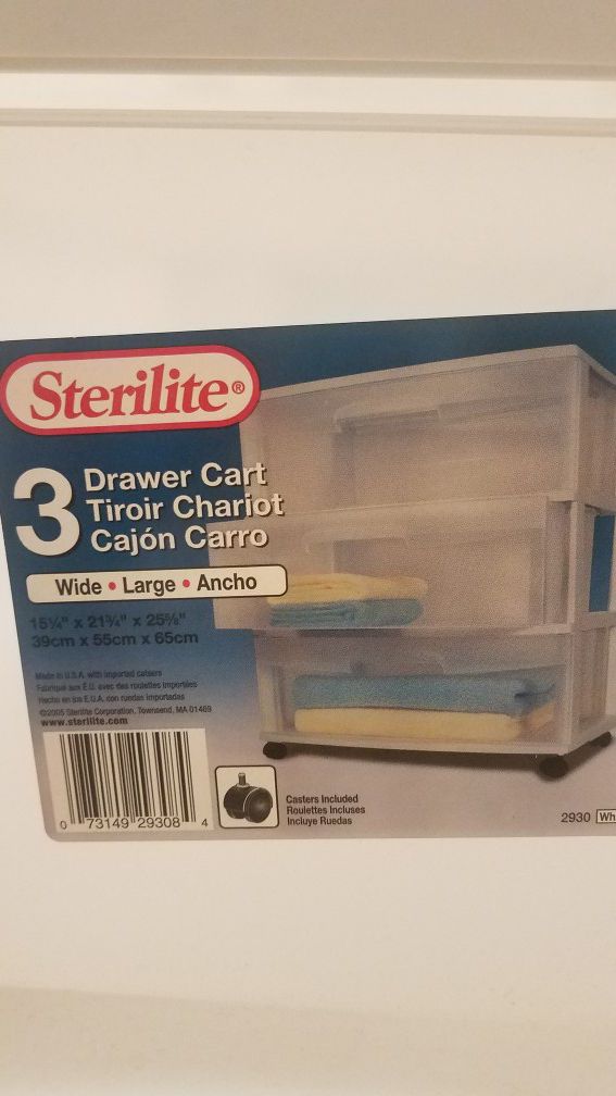 Sterilite plastic drawers