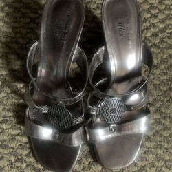 Anne Klein Bronze Heeled Sandals