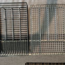 Metal Wire Cutlery Holders - Black and Silver