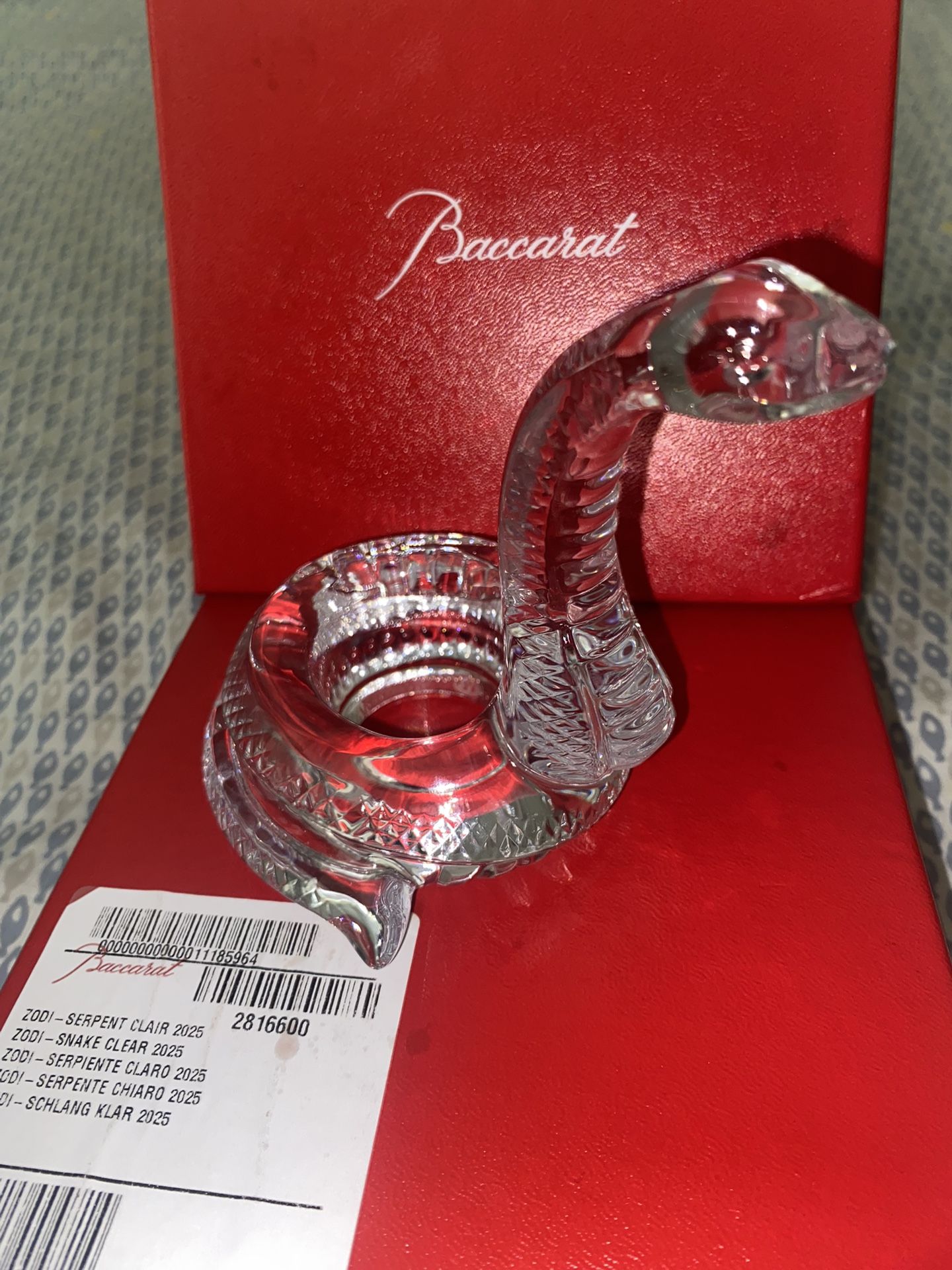 Baccarat 2025 Zodiac Crystal Snake Sculpture