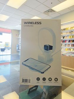 Three in one wireless charger with table lamp
