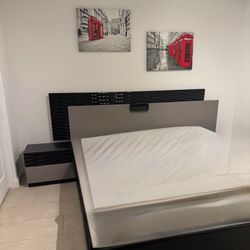 Khalil Platform Bed KING-SIZE Black/Grey