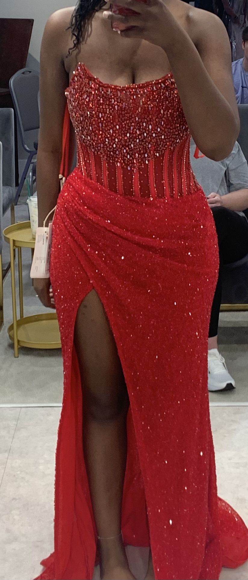 Red, Prom Dress, Size 8