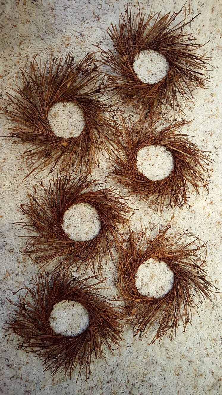 Rustic Nest Chargers, 6 Wreaths!
