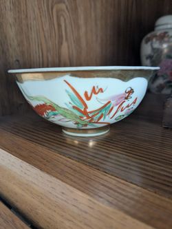 Vintage Japanese rice bowl