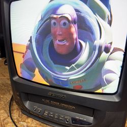 13” sansui crt vhs combo with remote 