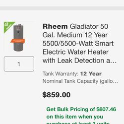 Rheem Water heater