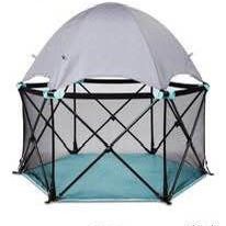 Summer Infant Pop ‘N Play Deluxe Ultimate Playard, Aqua Splash - Full Coverage Indoor/Outdoor