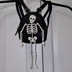 BATH & BODY WORKS Mini Backpack with Glow-in-the-Dark Dangling Skeleton Bones