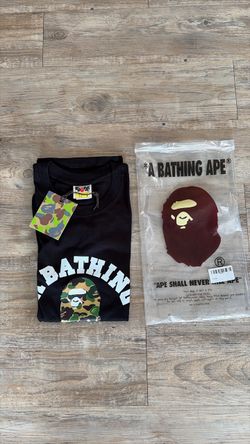 A Bathing Ape BAPE College Logo T-Shirt Black
