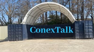 Shipping container canopy - storage - portable building - commercial solutions