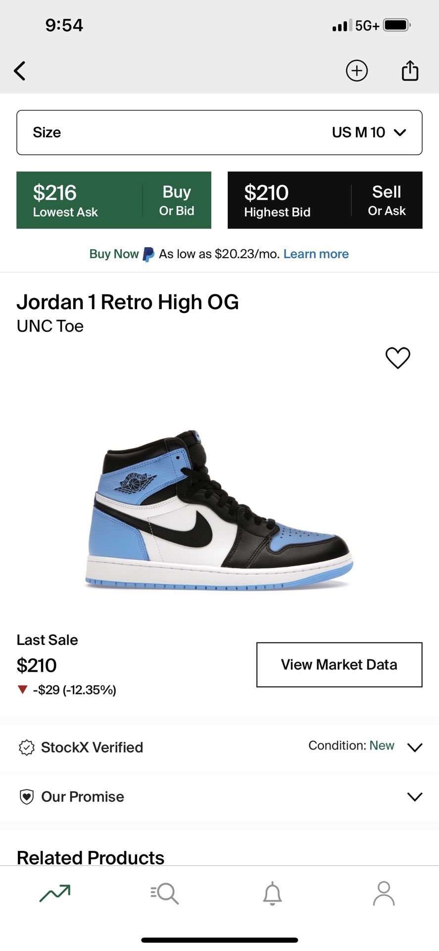 UNC Jordan 1 High OG