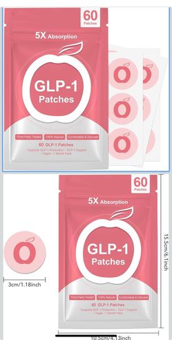 GLP-1 Wellness Patches for Men & Women - Flexible Daily Use Stickers 60 Count (Pack of 1)