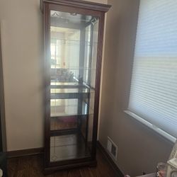 Wood And Glass Display Cabinet