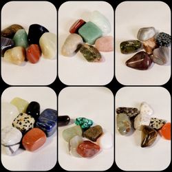 7 Pc Natural Mixed  Stone Set.  