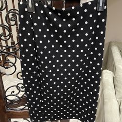 Polka Dot Tight Fitting Skirt 