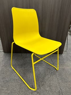 NaughtOne Polly Sled Base Stack Chair (Yellow)