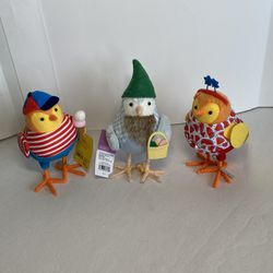 Three Spritz Feathery Friends Fabric Easter Bird Spring