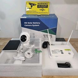 Hiseeu Wireless Solar Security System w/ 4x 4MP 1440р Cameras WK-4TD504-AT