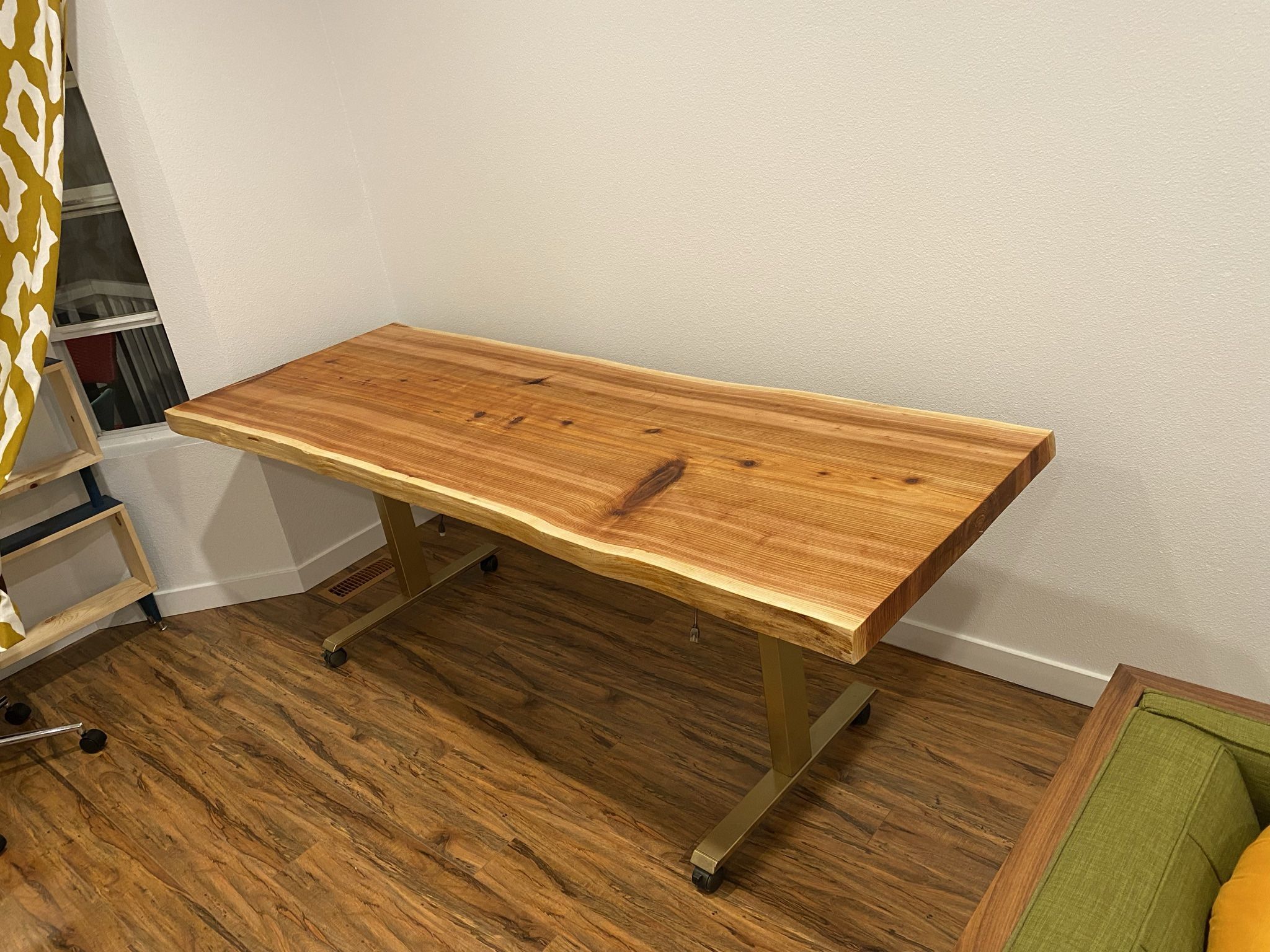 Wood Slab Table Or desk - Red cedar