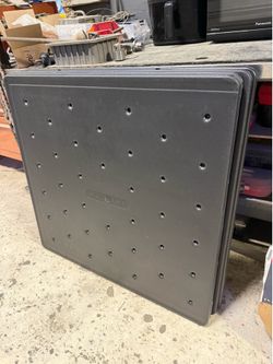Used King size sleep number bed frame with skirt to cover