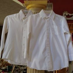 2 BOYS WHITE SHIRTS SIZE 8