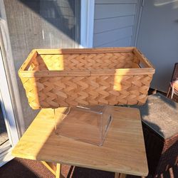 Rectangular Woven Basket - Light Honey Colour