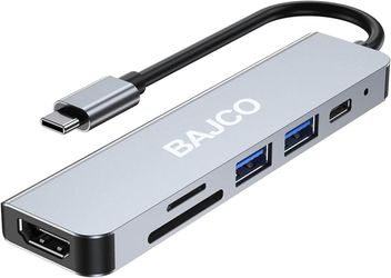 6 in 1 Multiport USB-C Hub Type C To USB 3.0 4K HDMI PD Adapter For MacBook Pro