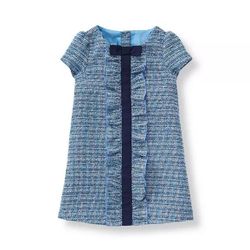 Janie and Jack French Blue Bouclé Dress Baby Toddler Girls size 2T Top