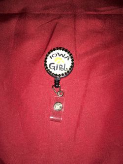 Iowa girl badge reel