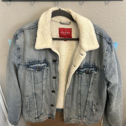 Guess Furry Denim Jacket
