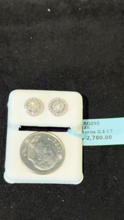 NATURAL DIAMOND EARRINGS 14K
