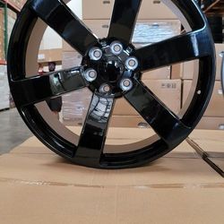 24 Tbss Wheels Black Rims FIT CHEVY Tahoe Silverado Gmc