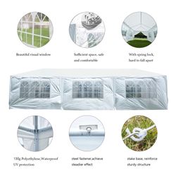 White Canopy Tent (10′ × 30′) Sale!