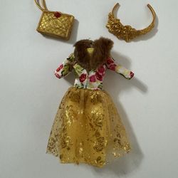 Ever After High Rosabella Beauty First Chapter Doll Dress Bag & Crown Head Piece Only As Pics